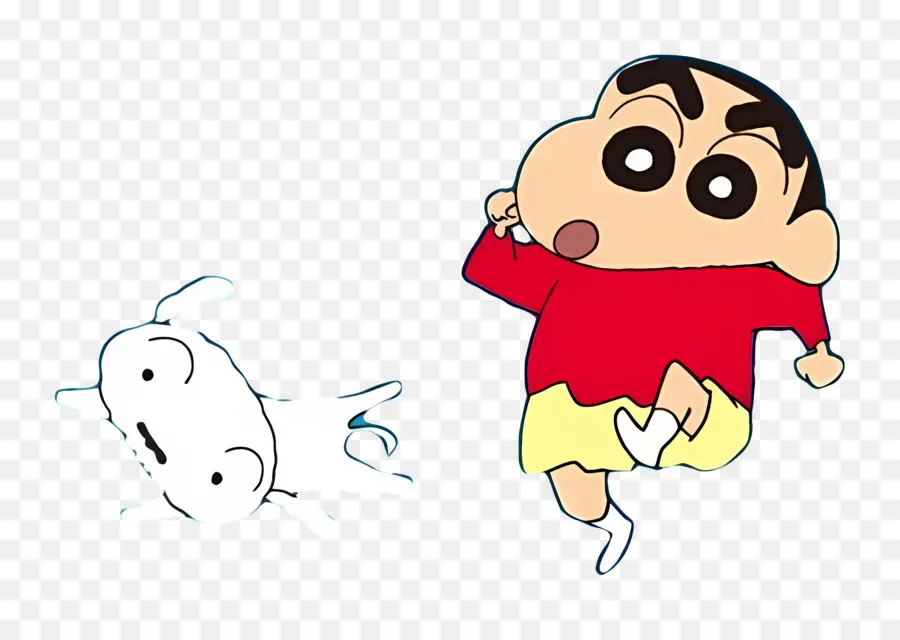 Shinchan，Garoto De Desenho Animado Correndo PNG