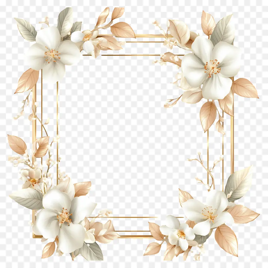 Fronteira De Casamento，Moldura Floral PNG