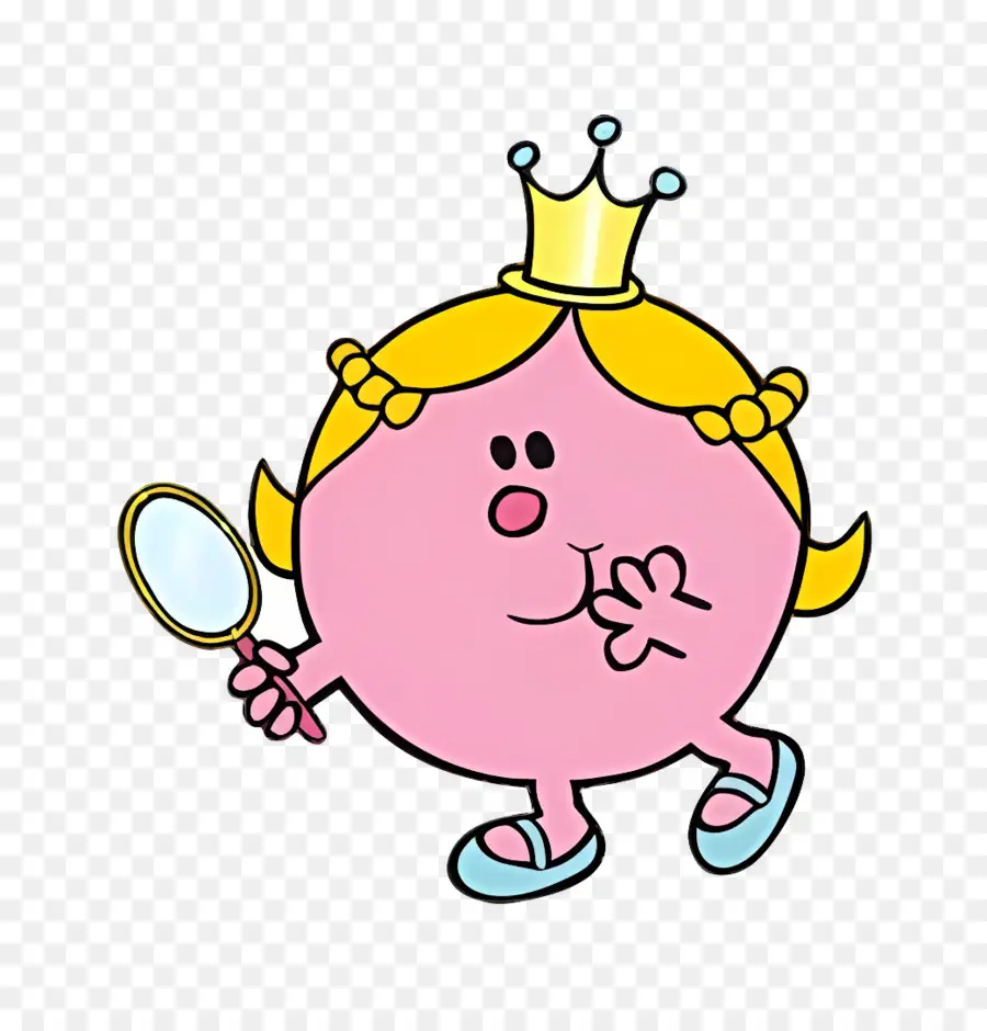 Pequena Senhorita Princesa，Personagem Redondo Rosa PNG