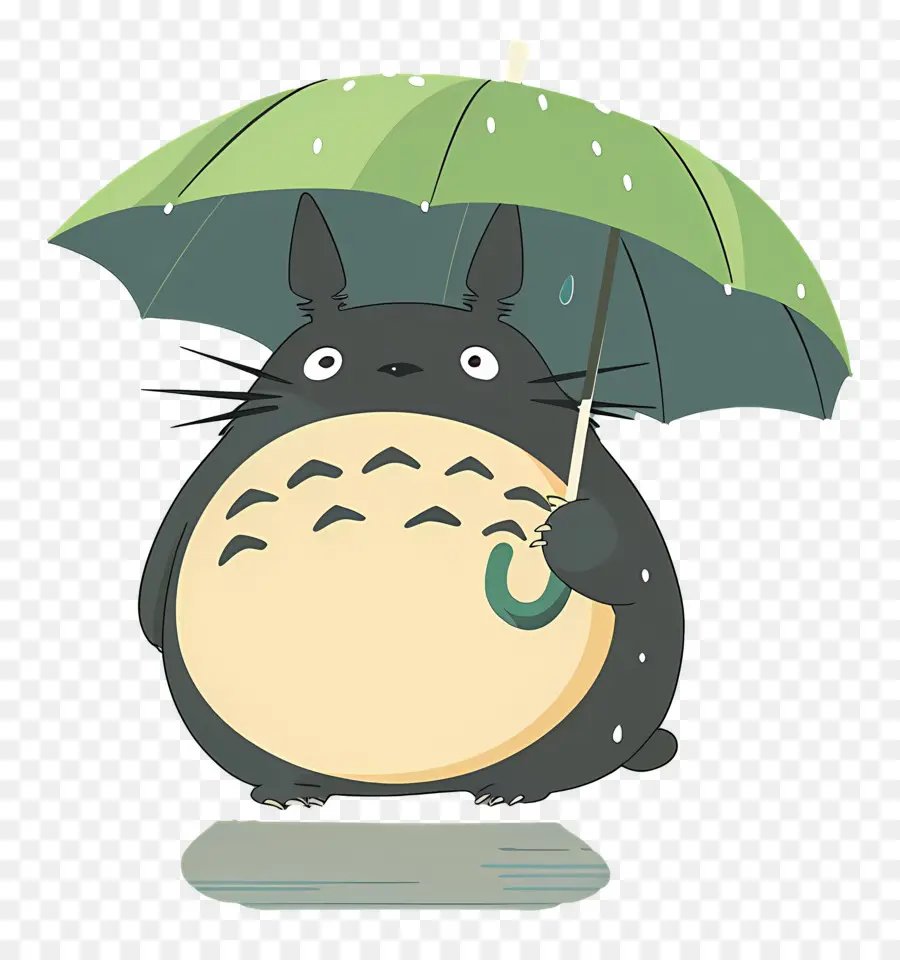 Totoro，Personagem Com Guarda Chuva PNG