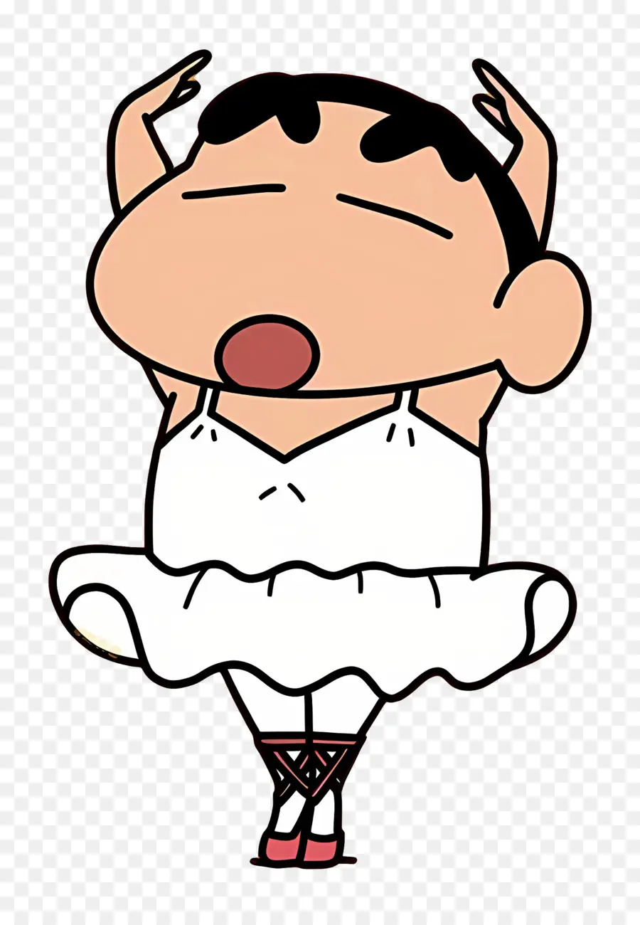 Shinchan，Menino De Desenho Animado Em Tutu PNG