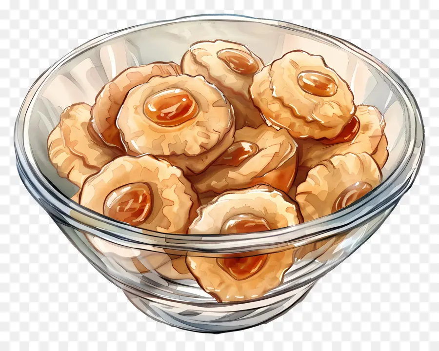 Cookies De Impressão Digital，Biscoitos De Caramelo PNG