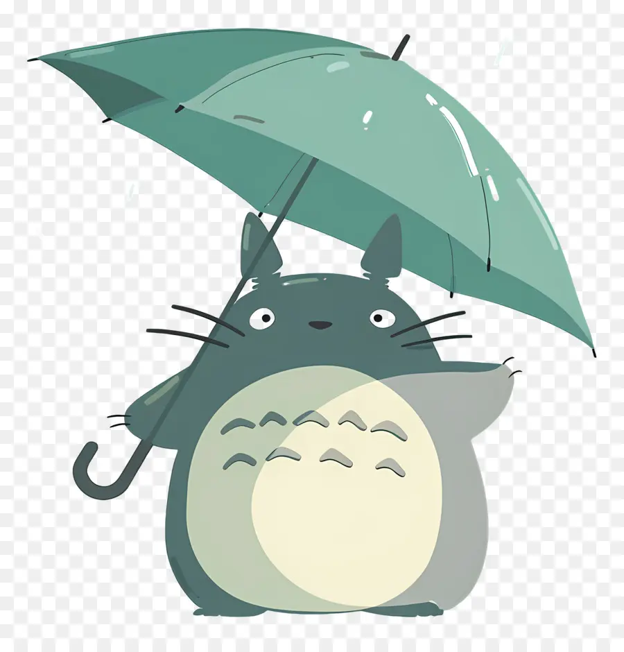 Totoro，Personagem Com Guarda Chuva PNG