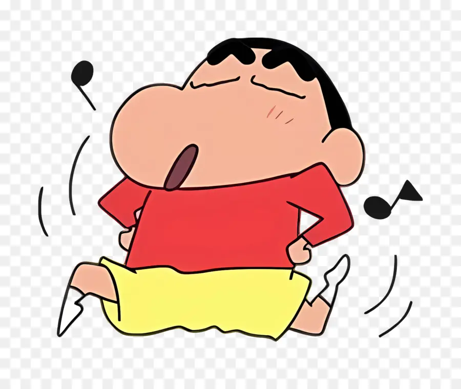 Shinchan，Menino Cantando PNG