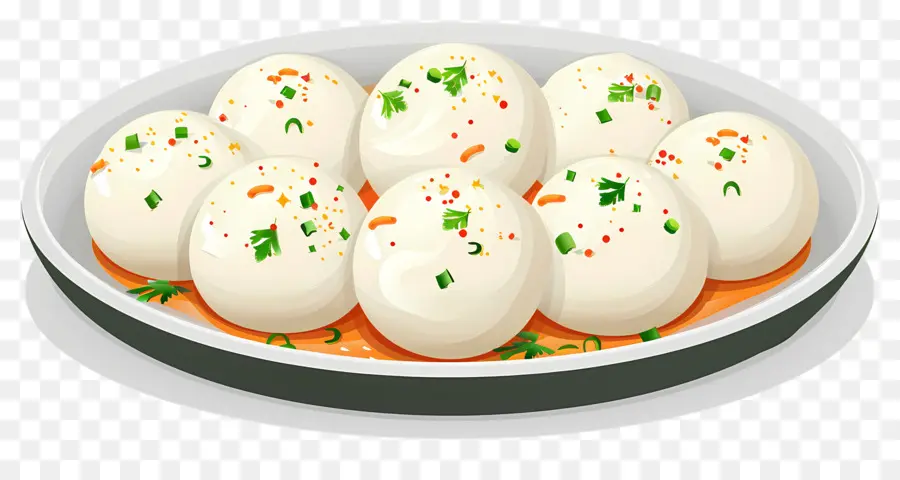 Rasgulla，Prato De Bolinhos PNG