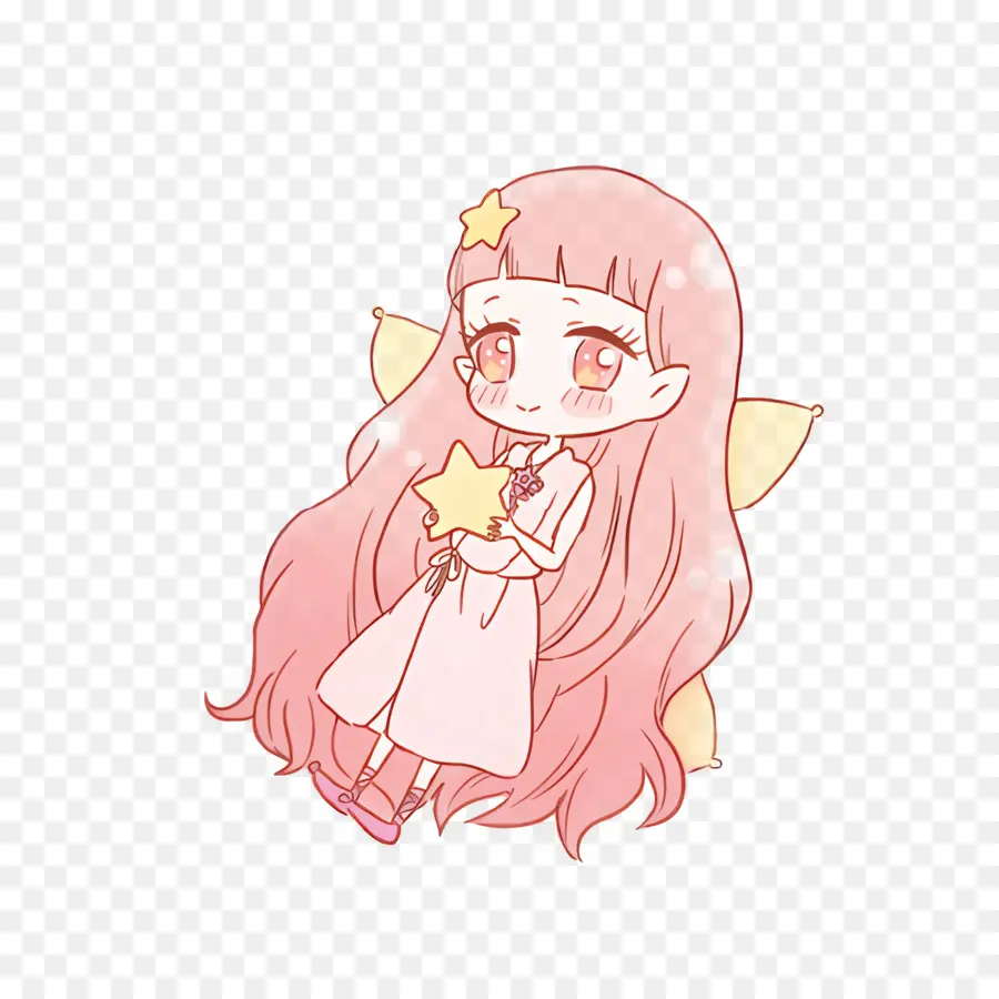 Rilu Rilu Fairilu，Menina Com Estrela PNG