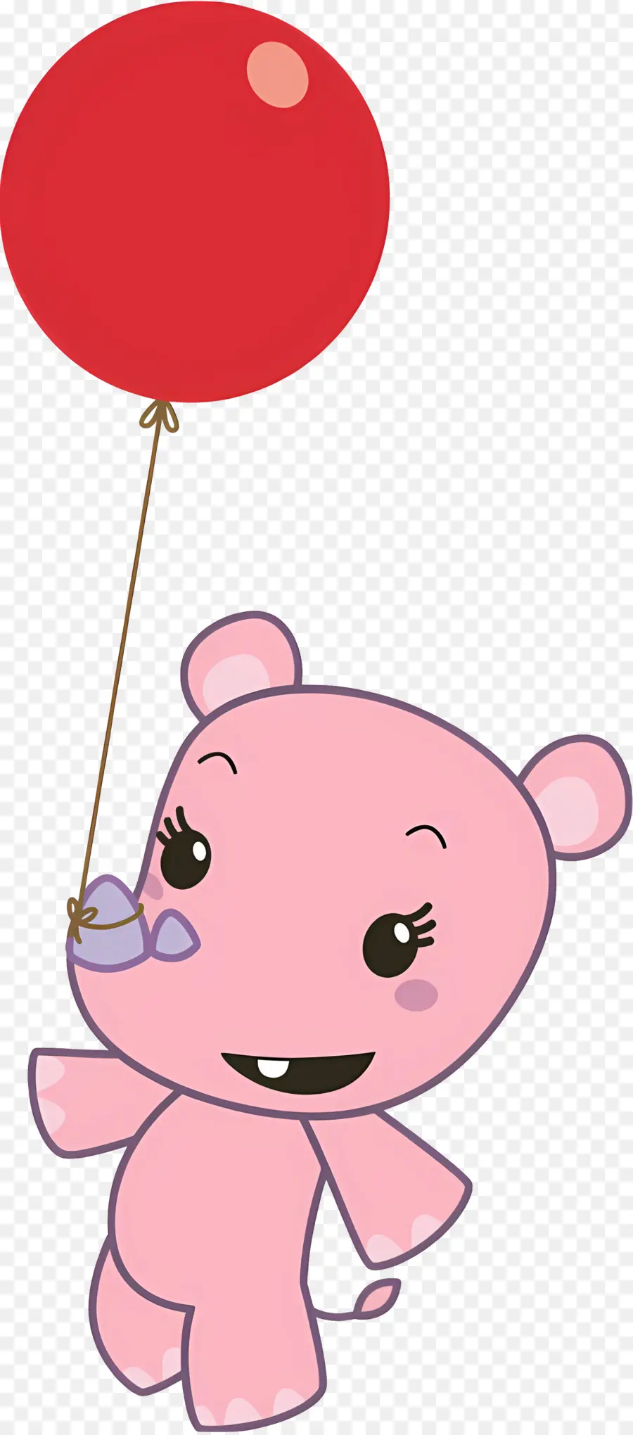 Ni Hao Kailan，Urso Rosa Com Balão PNG