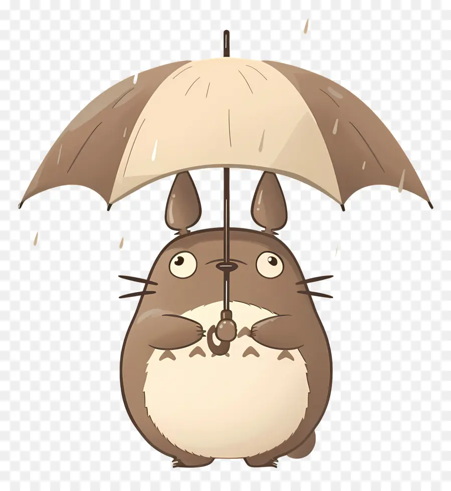 Totoro，Personagem Com Guarda Chuva PNG