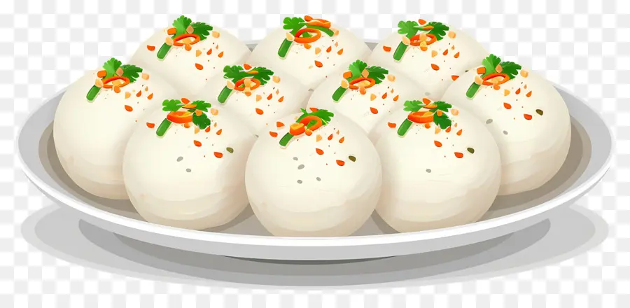 Rasgulla，Prato De Bolinhos PNG