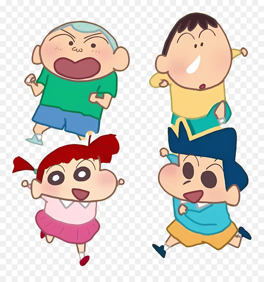 Shinchan，Grupo De Personagens De Desenhos Animados PNG