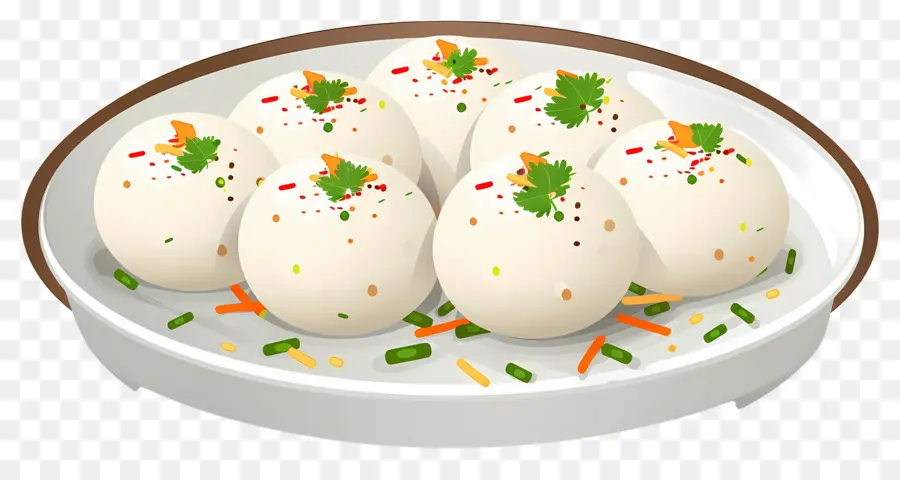 Rasgulla，Prato De Bolinhos PNG