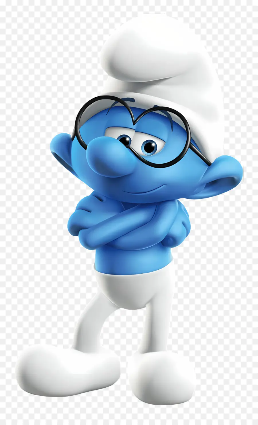 Smurf Inteligente，Personagem De Desenho Animado Azul Com óculos PNG