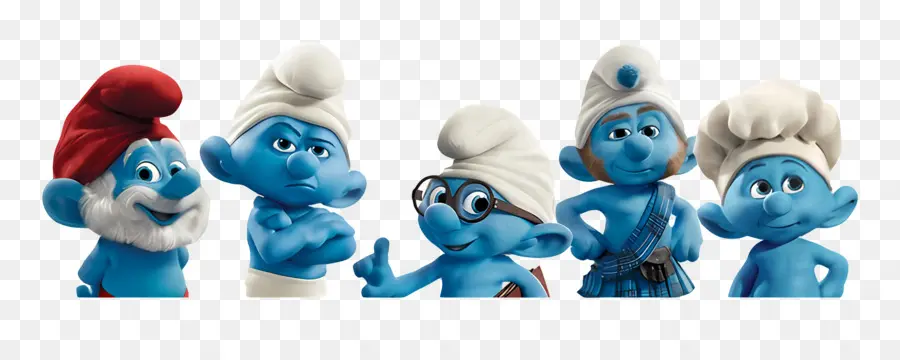 Smurfs，Grupo De Personagens De Desenhos Animados Azuis PNG