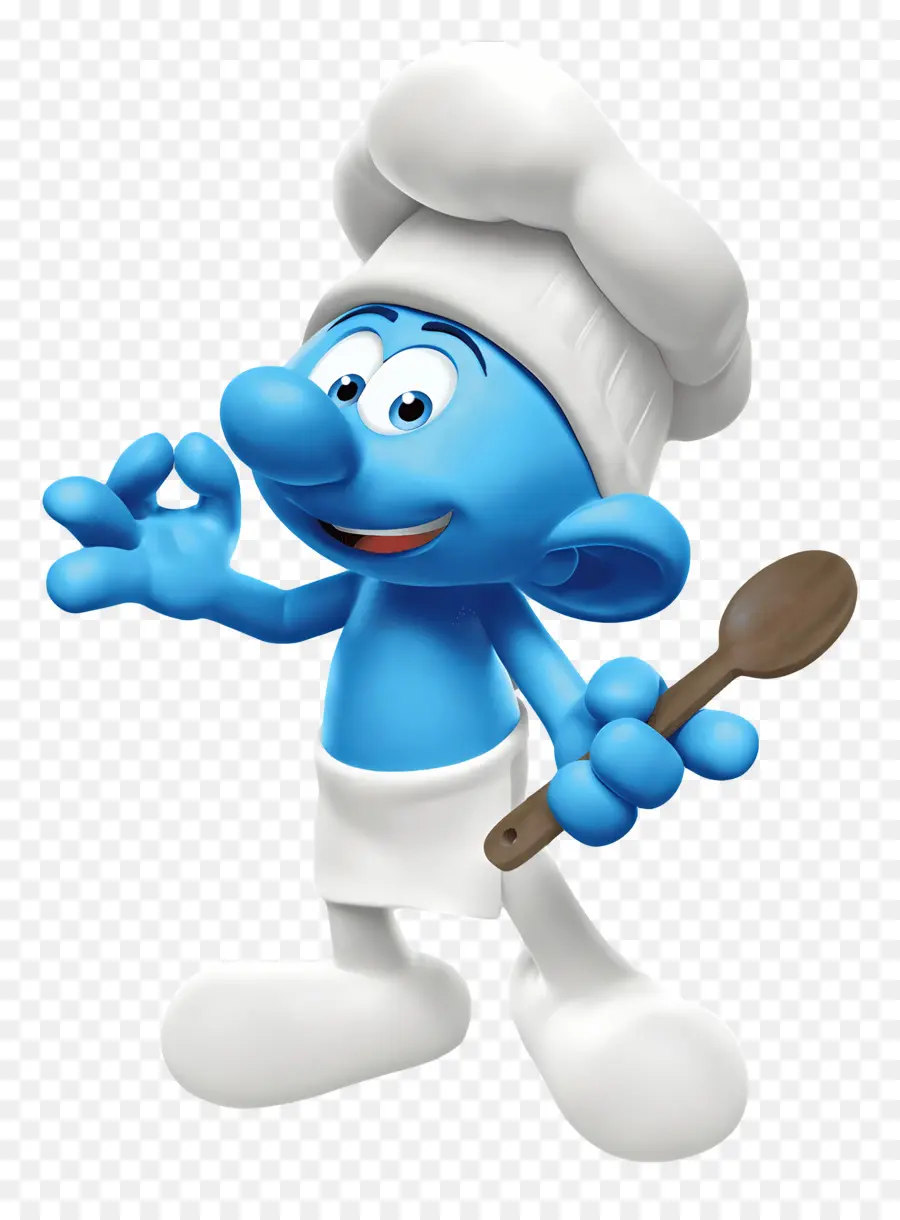 Chefe Smurf，Colher PNG